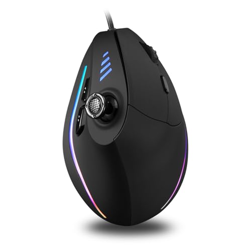 Ausla Zelotes C-18 Vertikale Kabelgebundene Gaming-Maus mit 11 Programmierbaren Tasten, Einstellbarer DPI 10000 RGB-Licht für Gaming und Arbeit Bild 6