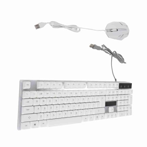 Ausla Tastatur- und Maus-Kombination, Kabelgebundenes RGB-Tastatur- und Maus-Set mit Hintergrundbeleuchtung und 104 Tasten für Gaming und Bürogebrauch Bild 2