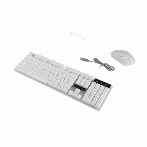 Ausla Tastatur- und Maus-Kombination, Kabelgebundenes RGB-Tastatur- und Maus-Set mit Hintergrundbeleuchtung und 104 Tasten für Gaming und Bürogebrauch Bild 4