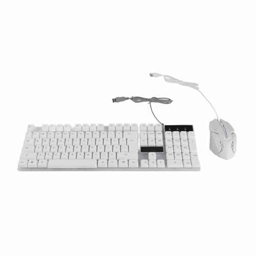 Ausla Tastatur- und Maus-Kombination, Kabelgebundenes RGB-Tastatur- und Maus-Set mit Hintergrundbeleuchtung und 104 Tasten für Gaming und Bürogebrauch Bild 6