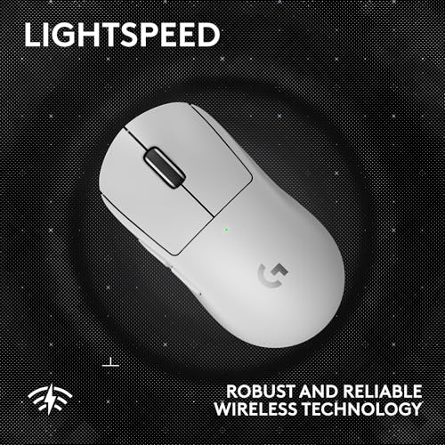 Logitech G PRO X Superlight 2 SE Wireless Gaming Maus, 60g Professionelle Maus mit 5 programmierbaren Tasten, 44K DPI-Sensor, 888+ IPS, 1kHz Berichtsgeschwindigkeit, USB-C Aufladen für PC/Mac - Weiß Bild 4