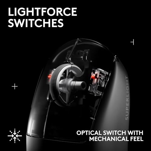 Logitech G PRO X Superlight 2 SE Wireless Gaming Maus, 60g Professionelle Maus mit 5 programmierbaren Tasten, 44K DPI-Sensor, 888+ IPS, 1kHz Berichtsgeschwindigkeit, USB-C Aufladen für PC/Mac - Rot Bild 5