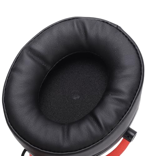 Ejoyous Kabelgebundene Kopfhörer, Ergonomisches, Versiegeltes Gaming-Headset, Weiche, Verschleißfeste, Omnidirektionale Sprachaufnahme mit Mikrofon für PC (Schwarz Rot) Bild 7