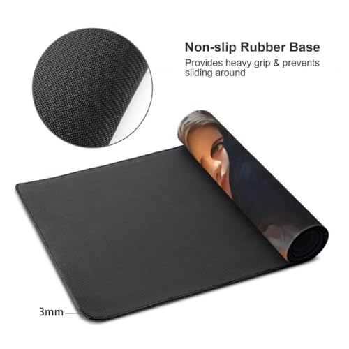 Mauspad XXL 1000x500mm, Wolf Mousepad XXL Mauspad Gaming Prinzessin Mouse Pad mit Genähten Kanten, Rutschfest und Wasserabweisend Schreibtisch Unterlage Groß Desk Mat für Tastatur und Maus -MP786 Bild 7