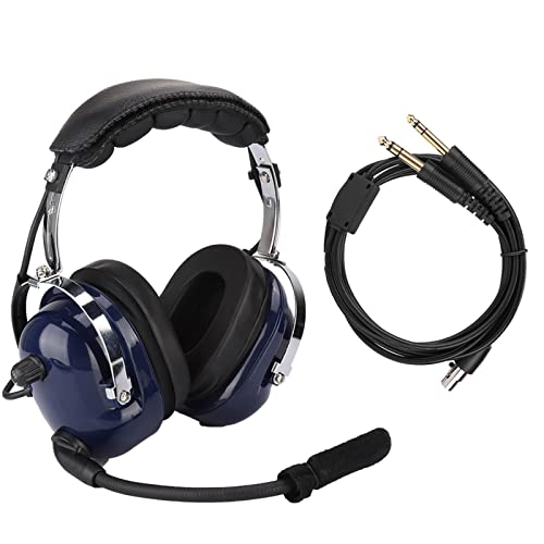 Akozon Allgemeine Luftfahrt-Headset, Dual-Plug-Pilotenkopfhörer mit 3,5 Mm Rauschunterdrückung für Piloten Bild 5