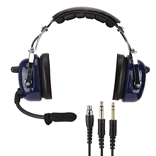 Akozon Allgemeine Luftfahrt-Headset, Dual-Plug-Pilotenkopfhörer mit 3,5 Mm Rauschunterdrückung für Piloten Bild 6