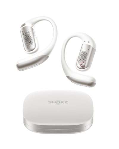 SHOKZ OpenFit Pro Open-Ear-Kopfhörer mit Open-Ear Geräuschreduzierung, Optimised for Dolby Atmos, Tiefe Bässe, 50H Akku, klare Anrufe für Arbeit, Sport, Outdoor Bluetooth 6.1, IP55, Weiß Bild 1