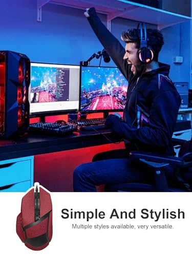 1 Set Mouse Anti-Slip Grip Tape für Razer Basilisk V3 Pro, Schweißbeständig, Einfach zu bedienen, Selbstklebendes Design, Professionelle Mäuse Upgrade Kit,Rot Schneeflockenmuster Bild 7