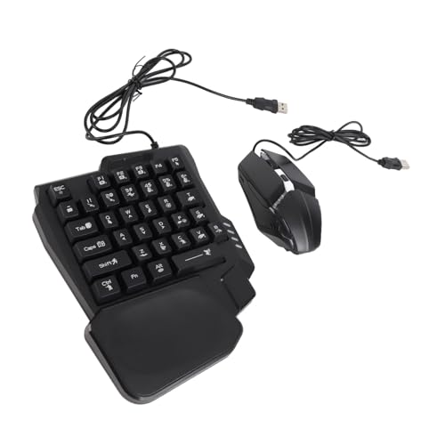 RGB-hintergrundbeleuchtete Einhand-Gaming-Tastatur und -Maus-Kombination, Verstellbarer Telefonständer, Schnelles Aufladen für Mobiles Gaming auf und Bild 4