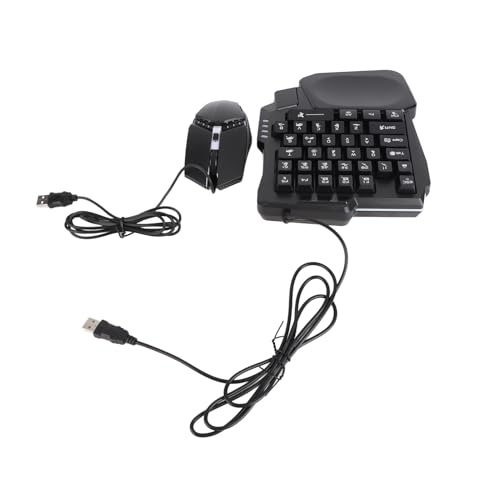 RGB-hintergrundbeleuchtete Einhand-Gaming-Tastatur und -Maus-Kombination, Verstellbarer Telefonständer, Schnelles Aufladen für Mobiles Gaming auf und Bild 5