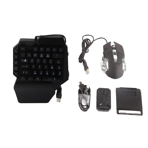 Cryfokt Halbhändige RGB-Gaming-Tastatur und -Maus-Kombination mit Mechanischem Plug-and-Play-Gaming-Tastaturkonverter für Gamer, ABS-Material Bild 6