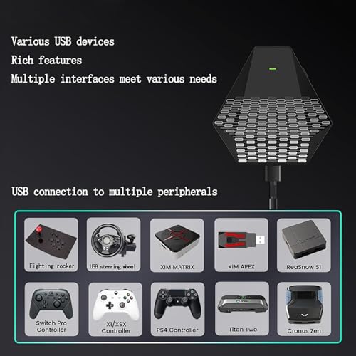 Tastatur-Maus-Konverter-Controller, PS-USB-Adapter, Bluetooth 5.0 Gaming-Konverter-Zubehör, Unterstützt Alle Spiele, Unterstützt Mehrere Controller/Headsets Bild 3
