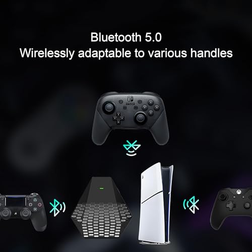 Tastatur-Maus-Konverter-Controller, PS-USB-Adapter, Bluetooth 5.0 Gaming-Konverter-Zubehör, Unterstützt Alle Spiele, Unterstützt Mehrere Controller/Headsets Bild 4