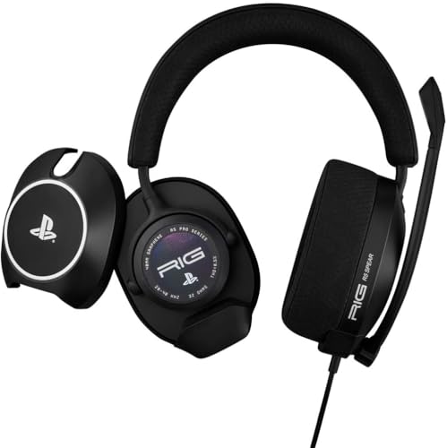 Sony R5 Pro HS Kabelgebundenes Gaming-Headset, Schwarz, offiziell lizenziert für PS5, PS4-kompatibel. Kabelgebundenes Headset mit 3,5-mm-Klinkenstecker. Bild 2