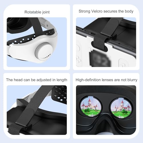 VR Headset für Nintendo Switch 2 (2025) Verbesserte Virtual Reality VR Brille 3D Brille mit Pupillen- und Objektabstand Einstellbare HD-Objektive und komfortables Elite Edition Kopfband Bild 7