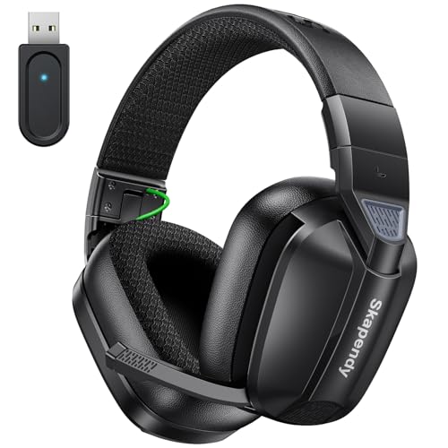 VK80 2,4-GHz-Funk-Gaming-Headset für PC, geringe Latenz, über 50 Stunden Akkulaufzeit, Bluetooth-Kopfhörer, Stereo-Sound-Headset für Switch, matt-hellschwarz Bild 1