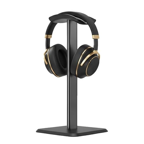 Kopfhörerständer, universeller Headset-Halter aus Aluminiumlegierung mit Rutschfester Unterseite, stabile Stützstange für alle Kopfhörergrößen, ideal für Schreibtisch, Gaming, Büro, Musikstudio Bild 2