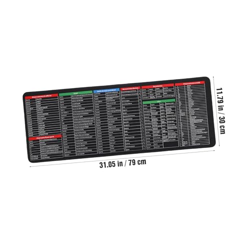 Cabilock Großes Mauspad Mit Shortcut Tasten 300 x 800 x 3mm rutschfeste Schreibtischunterlage Aus Silikon Für Tastatur Und Maus Geeignet Für Office Homeoffice Und Gaming Bild 2