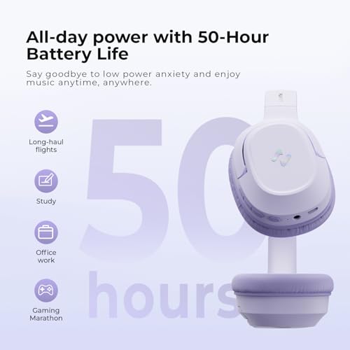 havit Active Noise Cancelling Kopfhörer, Kabellose Over Ear Bluetooth Kopfhörer mit 60ms Low Latency Game Mode, 50H Spielzeit, Faltbare Overhead-Kopfhörer mit tiefem Bass, Bluetooth 5.4, App-Steuerung Bild 5