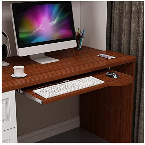 Ergonomische Ablage für Tastatur- und Maus, ausziehbare Computerschublade zum Tippen, ideal für Arbeit, Studium und Gaming, Schwarz, 60 x 26 cm Bild 2