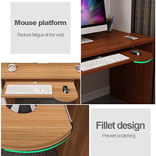 Ergonomische Ablage für Tastatur- und Maus, ausziehbare Computerschublade zum Tippen, ideal für Arbeit, Studium und Gaming, Schwarz, 60 x 26 cm Bild 5
