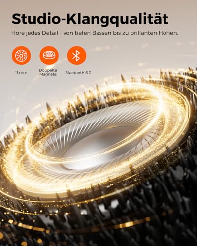 truefree HD-100 In Ear Kopfhörer, Bluetooth 6.0 Kopfhörer, Magnetische Nackenbügel Sportkopfhörer, Spatial Audio, IP67 Wasserdicht, 20 Std.Doppelverbindung, KI-Anruf-Rauschunterdrückung, App Bild 2