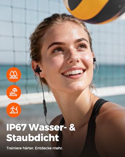 truefree HD-100 In Ear Kopfhörer, Bluetooth 6.0 Kopfhörer, Magnetische Nackenbügel Sportkopfhörer, Spatial Audio, IP67 Wasserdicht, 20 Std.Doppelverbindung, KI-Anruf-Rauschunterdrückung, App Bild 5