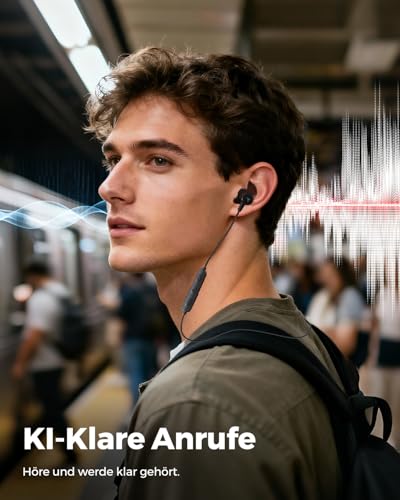 truefree HD-100 In Ear Kopfhörer, Bluetooth 6.0 Kopfhörer, Magnetische Nackenbügel Sportkopfhörer, Spatial Audio, IP67 Wasserdicht, 20 Std.Doppelverbindung, KI-Anruf-Rauschunterdrückung, App Bild 6