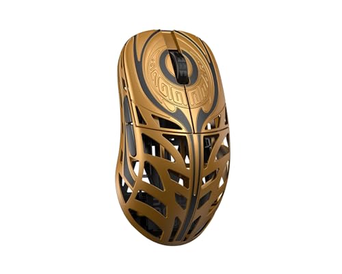 wlmouse Strider – Kabellose Gaming-Maus, ultraleicht, Magnesium, 45 g, 125–8000 Hz, optische Omron-Schalter, 8 K Dongle inklusive (Gold) Bild 1