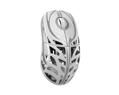 wlmouse Strider – Kabellose Gaming-Maus, ultraleicht, Magnesium, 45 g, 125–8000 Hz, optische Omron-Schalter, 8 K Dongle inklusive (weiß) Bild 1