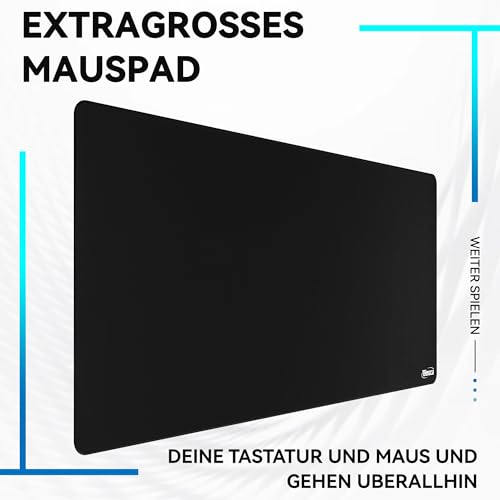 Black Gaming Mousepad, 900x400mm XXL Desk Mat, Dominator Pro, Maximize Precision, Control, and Speed Bild 3