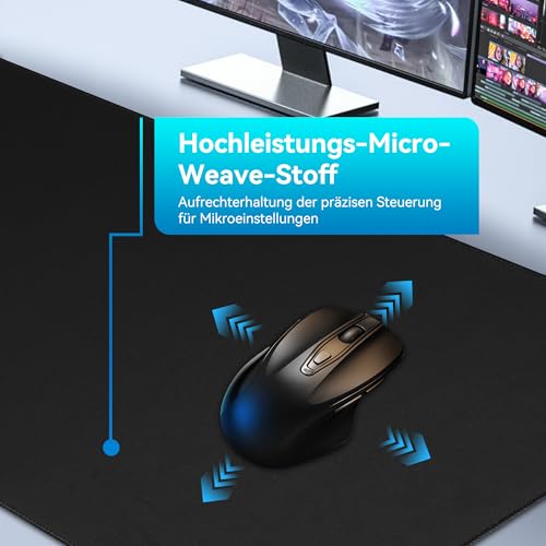 Black Gaming Mousepad, 900x400mm XXL Desk Mat, Dominator Pro, Maximize Precision, Control, and Speed Bild 6