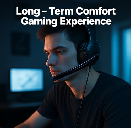 One Ear Gaming Headset with Mic (3.5mm) - Lightweight Single Ear Headset for PS5, PS4, Xbox, Switch, PC, Mac, iPad, Tablet - Includes USB-C & USB-A Adapters - Gaming Chat, Remote Work & Business Calls Bild 6