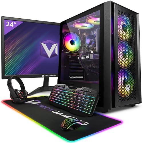 Vibox II-6 Gaming PC Set Komplett • Monitor 23 Zoll • Intel Core i5 10400F 6-Kern • Nvidia RTX 3050 6GB • 16GB RAM • 500GB SSD • Windows 11 • WLAN Bild 1