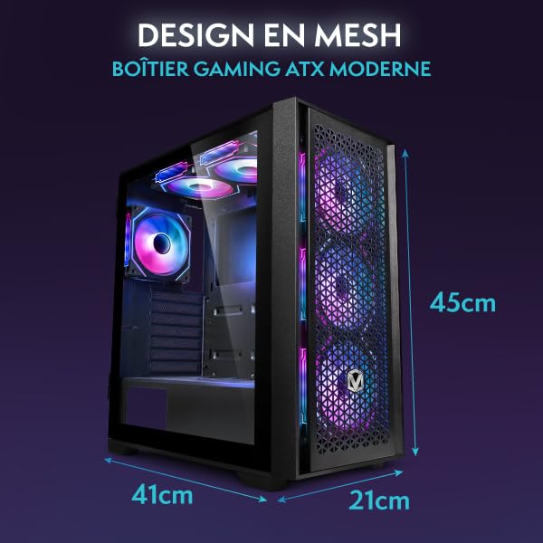 Vibox II-6 Gaming PC Set Komplett • Monitor 23 Zoll • Intel Core i5 10400F 6-Kern • Nvidia RTX 3050 6GB • 16GB RAM • 500GB SSD • Windows 11 • WLAN Bild 5