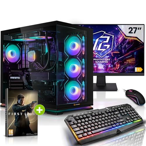 Aurum Komplett Set Gaming PC Intel Core i9-14900KF • 27" Monitor • GeForce RTX5070Ti 16GB • 32GB DDR5 • 1TB M.2 SSD • Windows 11 • Wasserkühlung • Tastatur • Maus pc Gaming komplettpaket Bild 2