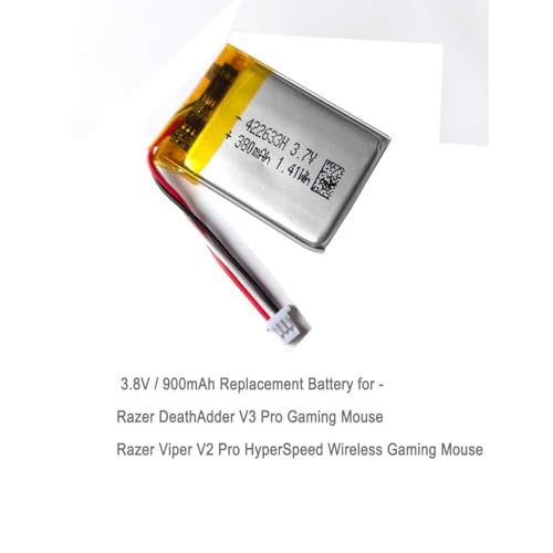 AOLIKES 380 mAh 3,7 V Akku-Ersatz für kabellose Gaming-Maus Razer DeathAdder V3 Pro/Viper V2 Pro HyperSpeed Bild 2