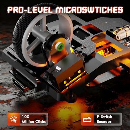 MAMBASNAKE x Attack Shark V6 Kabellose Gaming-Maus mit Magnet-Ladestation, 65 g Leichtgewicht, PAW3311 Sensor, 25.000 DPI, BT/2.4G/USB-C, 100 Mio. Klicks, 500mAh Akku für Rechtshänder-Weiß Bild 6