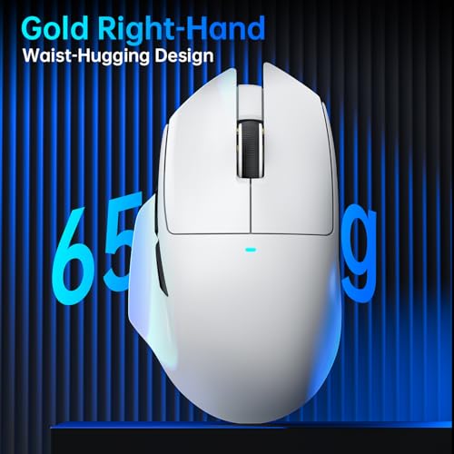 ATTACK SHARK V6 65g Superlight Mouse with Magnetic Charging Dock, PixArt PAW3311 Gaming Sensor, 25000 DPI, 500 mAh Battery, BT/Wireless/Wired Ergonomic Mice with Thumb Rest, for Win11/Xbox/PS/Mac Bild 6