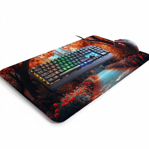 Mauspad Kathedrale Sagrada Familia Gaming Mauspad XXL 100x40x0.3cm Schreibtischunterlage Landschaft Genähte Kanten Antirutsch Gummibasis, Mauspad Gaming für Laptop Maus Home Decoration FSBD-0020 Bild 3