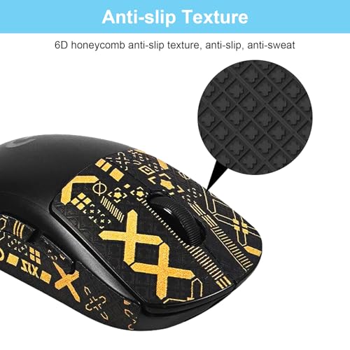 Mouse Grip Tape, Gaming Maus Zubehör Griffband Schweißabsorbierend Extrem Rutschfest Ultradünn Selbstklebend und Rückstandsfrei, Grip Tape Set kompatibel für Logitech G PRO X Superlight 2 Bild 5