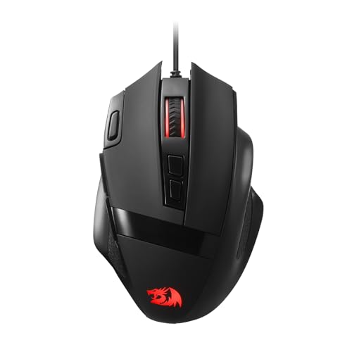 Redragon M619 RGB Gaming Maus - 12800 DPI Kabelgebundene Optische Maus mit 8 Programmierbaren Tasten & Ergonomischem Design, Software Unterstützt DIY Tastenbelegungen Bild 1