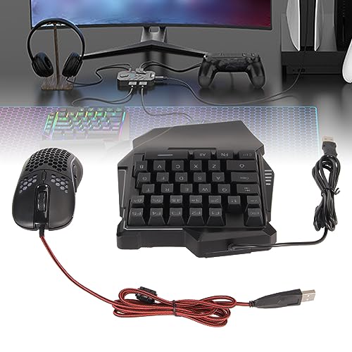 Tastatur- und Mauskonverter-Set für 4 Personen, Mobiler Gaming-Adapter mit RGB-Tastatur und -Maus, Plug-and-Play für Mehr Präzision Bild 3