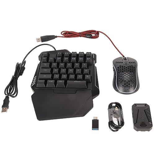 Tastatur- und Mauskonverter-Set für 4 Personen, Mobiler Gaming-Adapter mit RGB-Tastatur und -Maus, Plug-and-Play für Mehr Präzision Bild 6