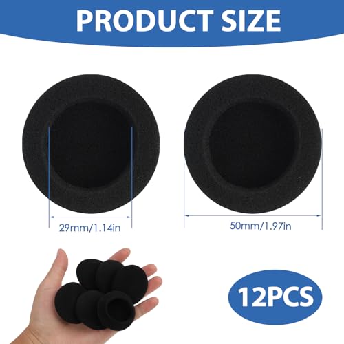 6 PCS Ersatz Ohrpolster für Sennheiser Kopfhörer – Atmungsaktiver Schaumstoff, Kompatibel mit PC-Serien und weiteren passenden Modellen Bild 2