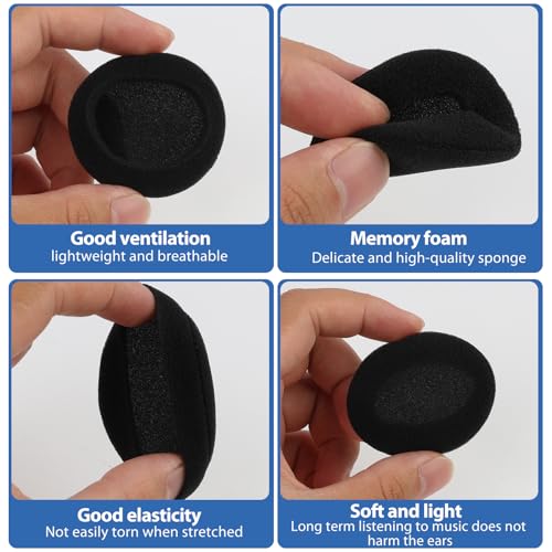 6 PCS Ersatz Ohrpolster für Sennheiser Kopfhörer – Atmungsaktiver Schaumstoff, Kompatibel mit PC-Serien und weiteren passenden Modellen Bild 3