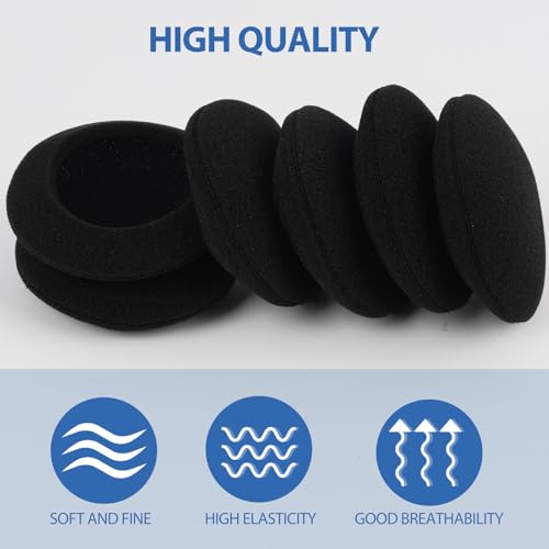 6 PCS Ersatz Ohrpolster für Sennheiser Kopfhörer – Atmungsaktiver Schaumstoff, Kompatibel mit PC-Serien und weiteren passenden Modellen Bild 4