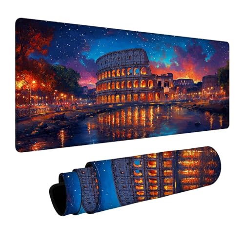 Mauspad Arena Gaming Mauspad XXL 100x40x0.3cm Wasserfest Schreibtischunterlage Sternenhimmel Genähte Kanten Antirutsch Gummibasis, Mauspad Gaming für Laptop Maus Herbstdeko Home Decoration FSBD-1142 Bild 1