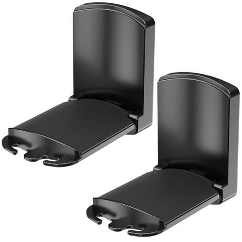 2 Stück Headset Halterung Faltbare,Headset ständer kopfhörer Halterung mit Starkem Klebeband und Silikon Pad Selbstklebend kopfhörerhalter für Airpods Max, Gaming Zubehör(Schwarz) Bild 1