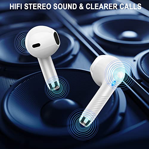 Jxrev Wireless Earbuds, Bluetooth 5.4 Kopfhörer Deep Stereo In Ear Ohrhörer mit ENC Noise Cancelling Mikrofone, 40H Wiedergabe Ohrstöpsel mit Mini-Hülle, IP7 Wasserdichtes Headset mit LED-Display Bild 3